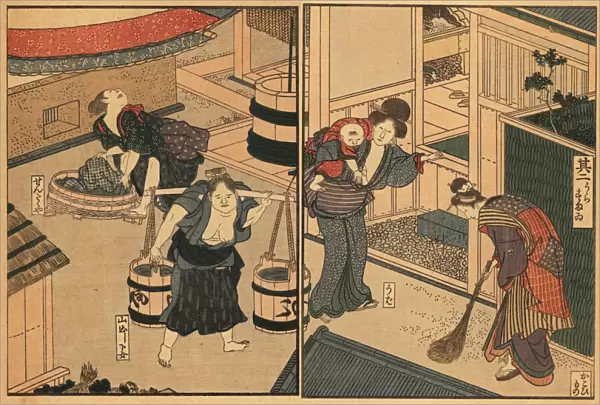 Women of the working class in Tokyo, 18th century