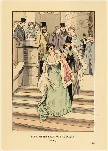 Subscribers leaving the opera, 1891