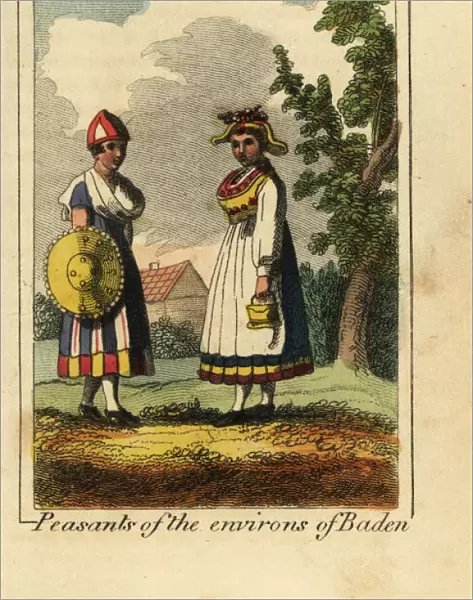 Peasamt women of the environs of Baden, Germany, 1818