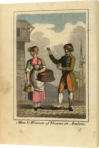 Man and woman of Vienna, Austria, 1818