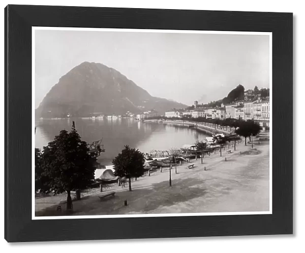 View onto the lake at Lugano, Switzerland