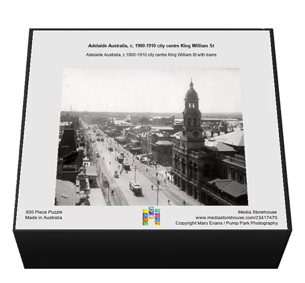 Adelaide Australia, c. 1900-1910 city centre King William St