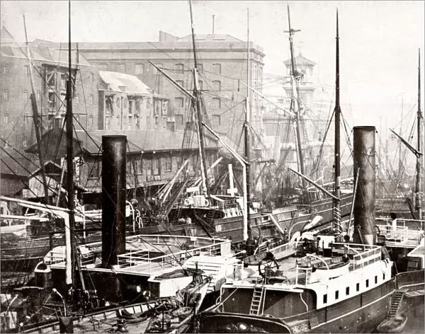 c. 1870s England London - Fresh Wharf - ships