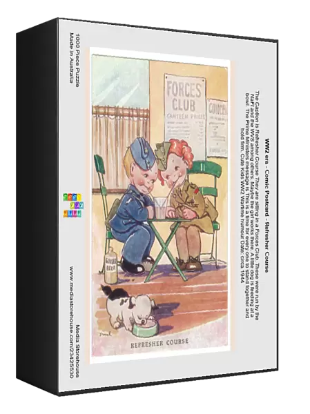 WW2 era - Comic Postcard - Refresher Course