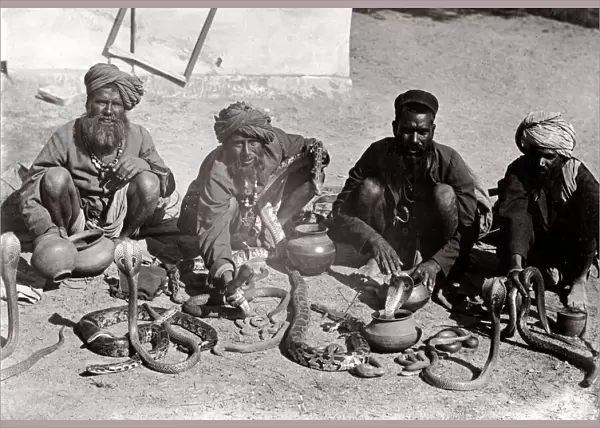 c. 1880s India snake charmers