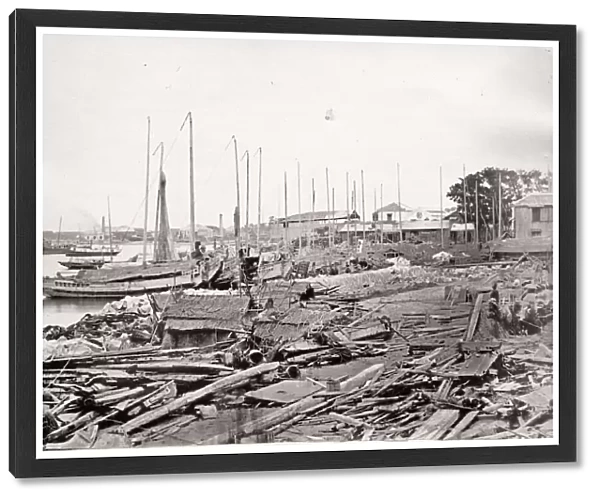 1871 Japan - the Bund at Kobe after the typhoon - from The Far East magazine