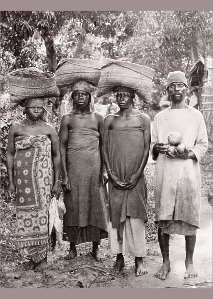 Indigenous group with paniers, Madagascar