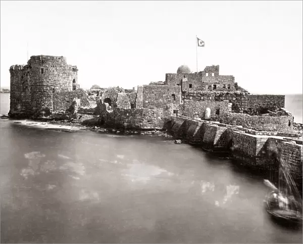 Sidon Sea Castle, Lebanon, c. 1890