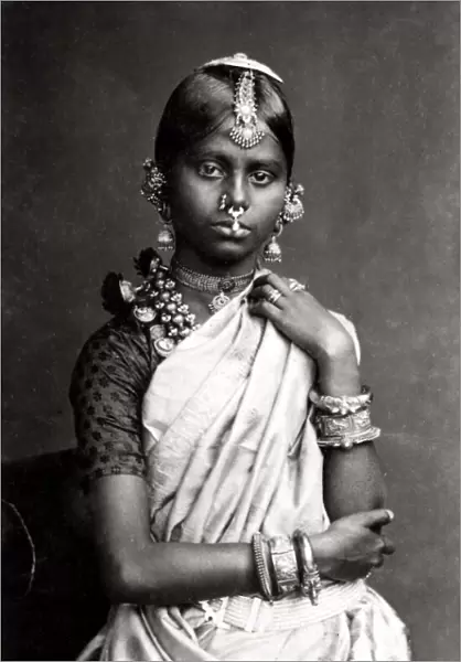 Ceylon Sri Lanka - Tamil girl with nose rings