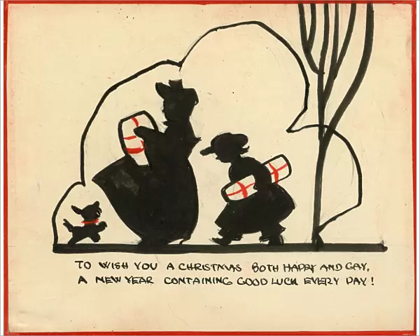 Original Artwork - Delivering Christmas presents
