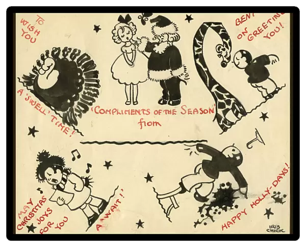 Original Artwork - Multi-scene Christmas card