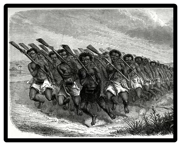 Maori War-Dance, First Taranaki War, March 1860 - March 1861