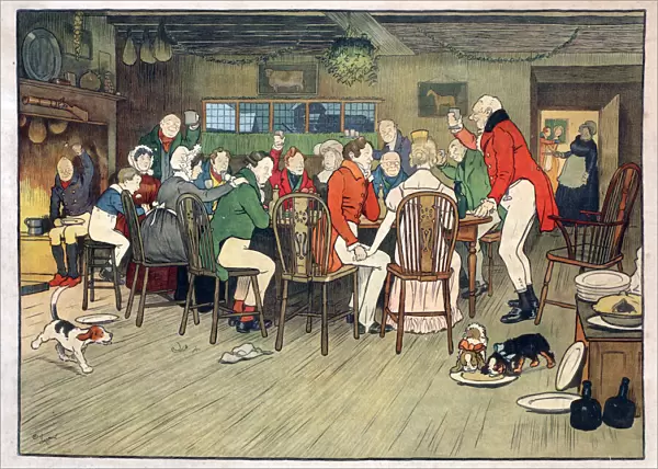 Cecil Aldin, The Christmas Dinner at the Inn