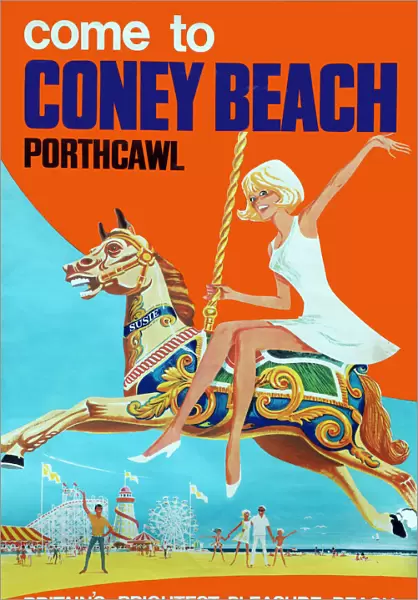 Poster, fun fair on Coney Beach, Porthcawl Date: 1960s