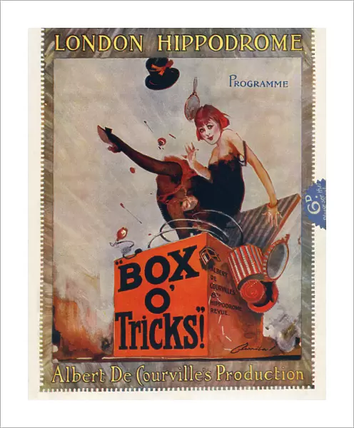 Programme cover for the London Hippodrome revue, Box o Tricks