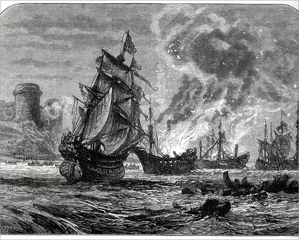 Dutch Admiral Michiel de Ruyters attack on the fortress, Upnor Castle