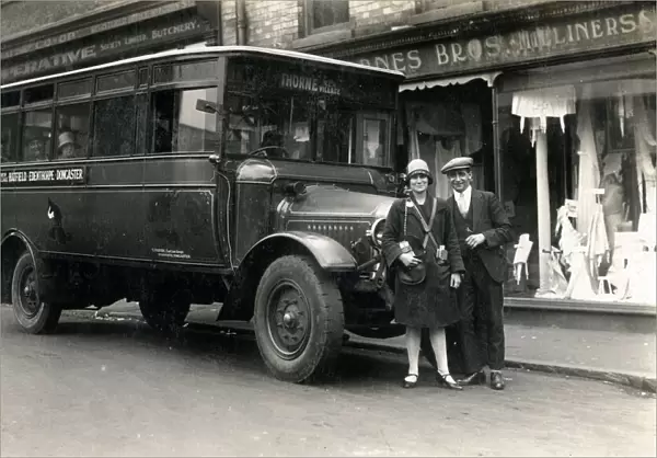 The 20-seat Daimler bus for Doncaster, Edenthorpe, Hatfield and Thorne (new village). When Ernest Parish started running on a route between Doncaster and Armthorpe, it was already a route well-served by other operators