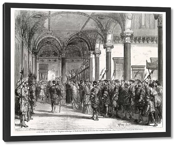 Council of Trent ; the prince-archbishop of Trent receives Charles de Lorraine in his palace, before the opening of the 19-year Council Date: December 1545