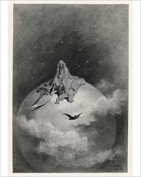 Grim Reaper Death Allegories 1883 Depicted Top