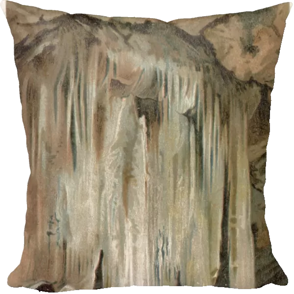 The Organ ice formation in the ice-cave at Dobschau in Hungary Date: circa 1890