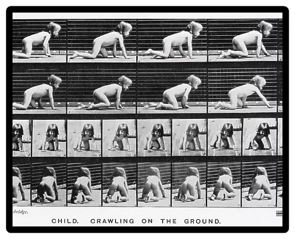 Sequence of crawling child. Date: 1887