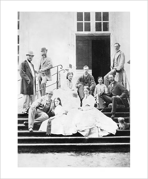 Tsesarevich Nikolai with the Danish royal family