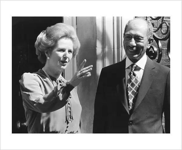 Margaret Thatcher with President Sadat of Egypt