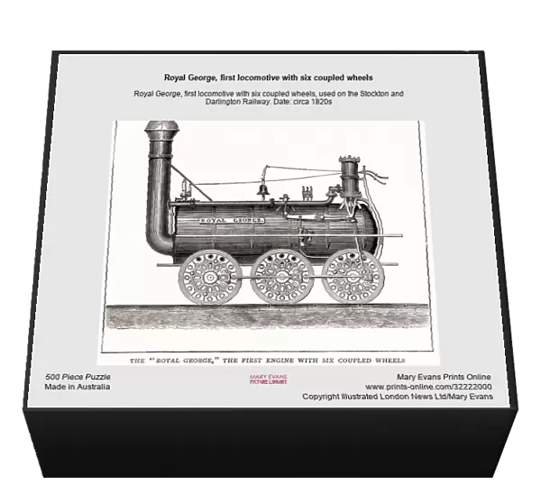 Royal George, first locomotive with six coupled wheels
