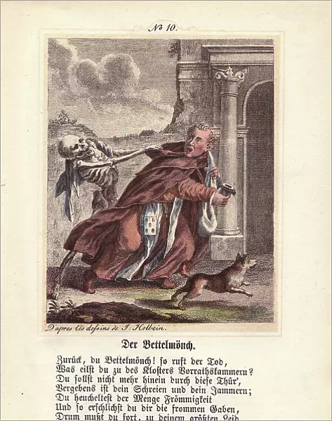 Death seizes the Mendicant Friar as he enters