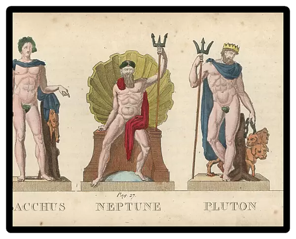 Bacchus, Neptune and Pluto, Roman gods