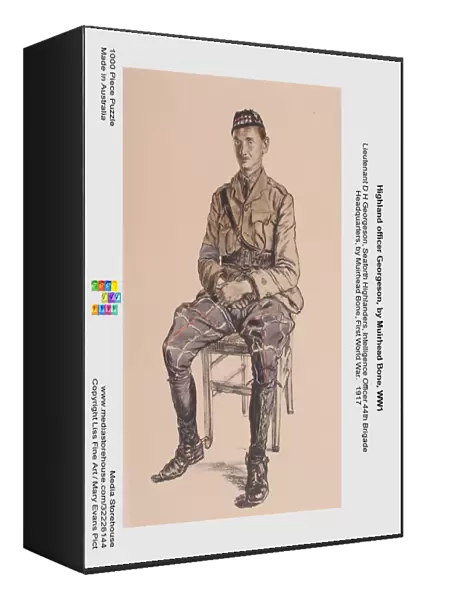 Highland officer Georgeson, by Muirhead Bone, WW1