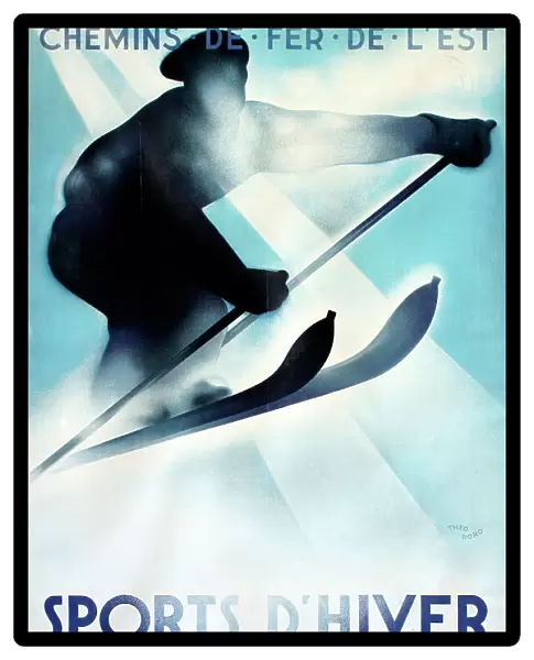 Poster, Winter Sports in Vosges, France
