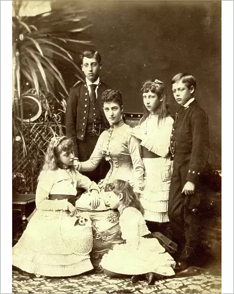 Princess Alexandra of Wales and her children