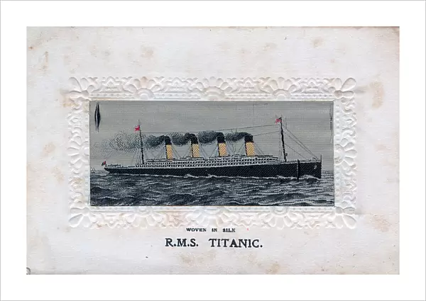 Titanic pre-sinking silk postcard
