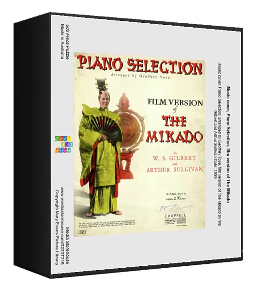 Music cover, Piano Selection, film version of The Mikado