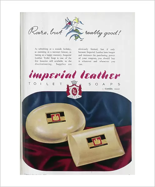 A wartime advert for Imperial Leather soap. Date: 1943