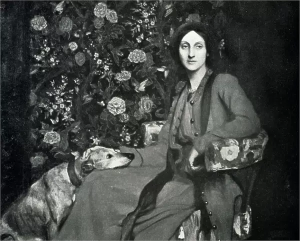 Portrait of Lady and Dog