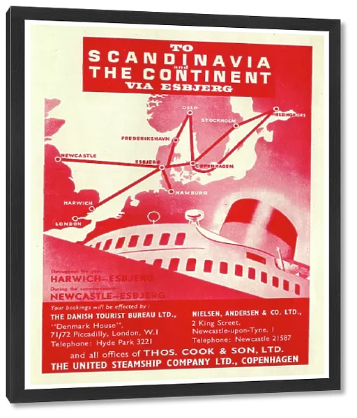 Advert, The United Steamship Company, Copenhagen