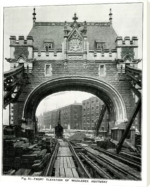 Tower Bridge, front elevation of Middlesex Abutment