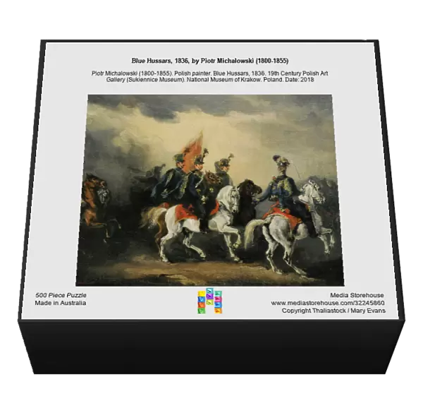Blue Hussars, 1836, by Piotr Michalowski (1800-1855)
