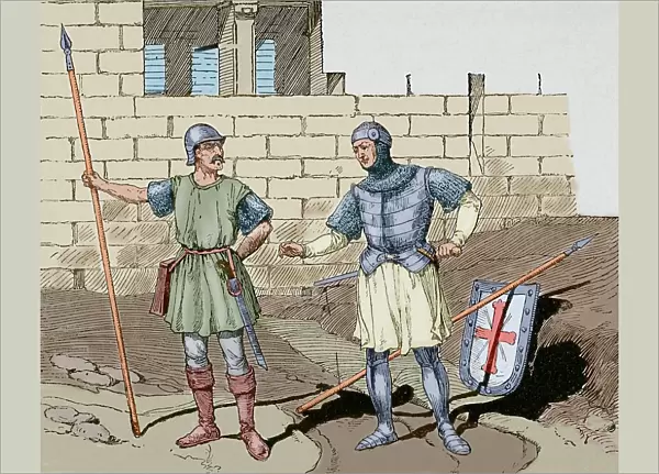 Iberian Peninsula. Castilian soldiers