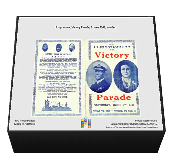Programme, Victory Parade, 8 June 1946, London