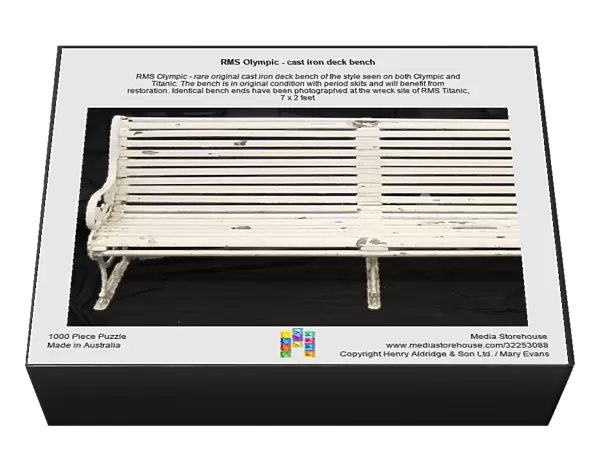 RMS Olympic - cast iron deck bench