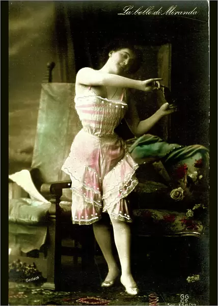 French glamour postcard - La Belle de Miranda