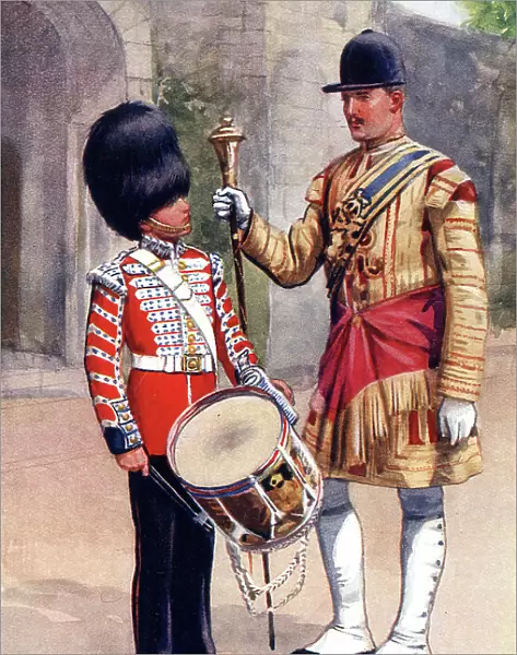 Grenadier Guards, Sergeant and Drummer in State dress