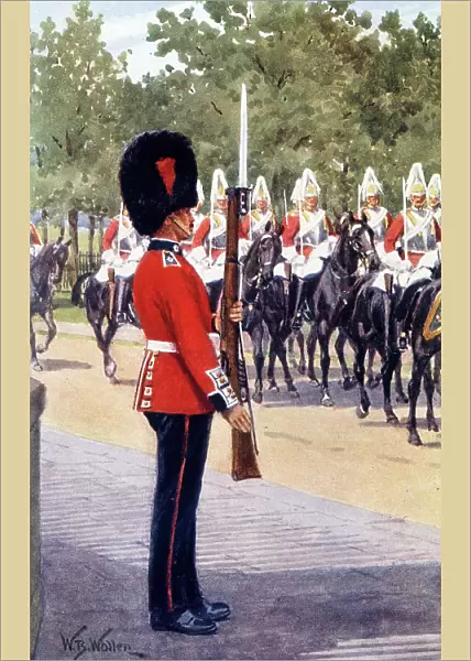 Royal Escort of Life Guards at St James's Palace, London