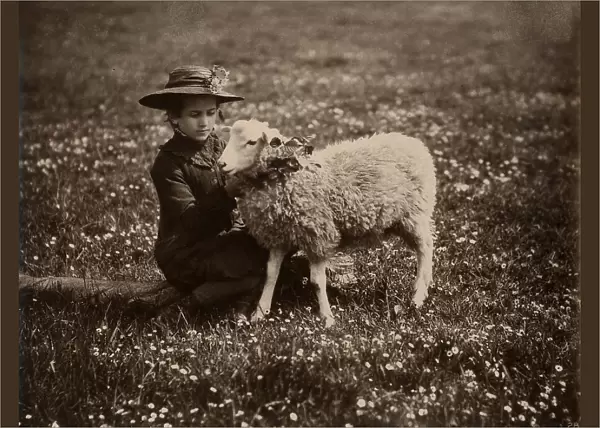 Young Girl with lamb