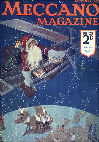 Cover design, Father Christmas, Meccano magazine