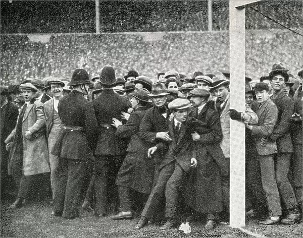 Crowd invading pitch, FA Cup Final, Wembley, 1923