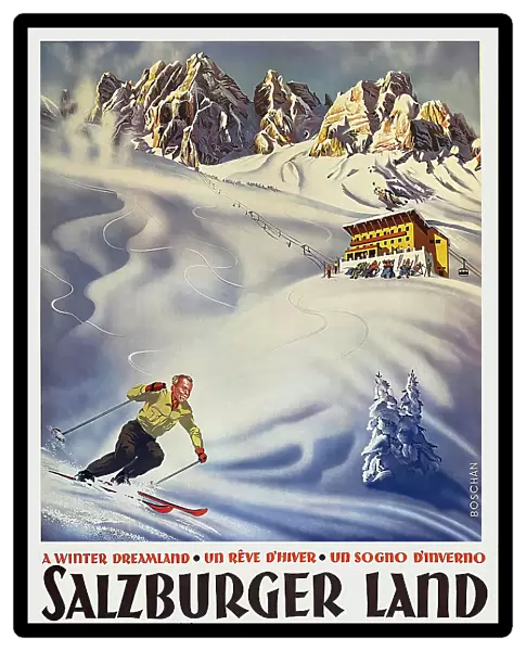Poster, A Winter Dreamland, Salzburg, Austria